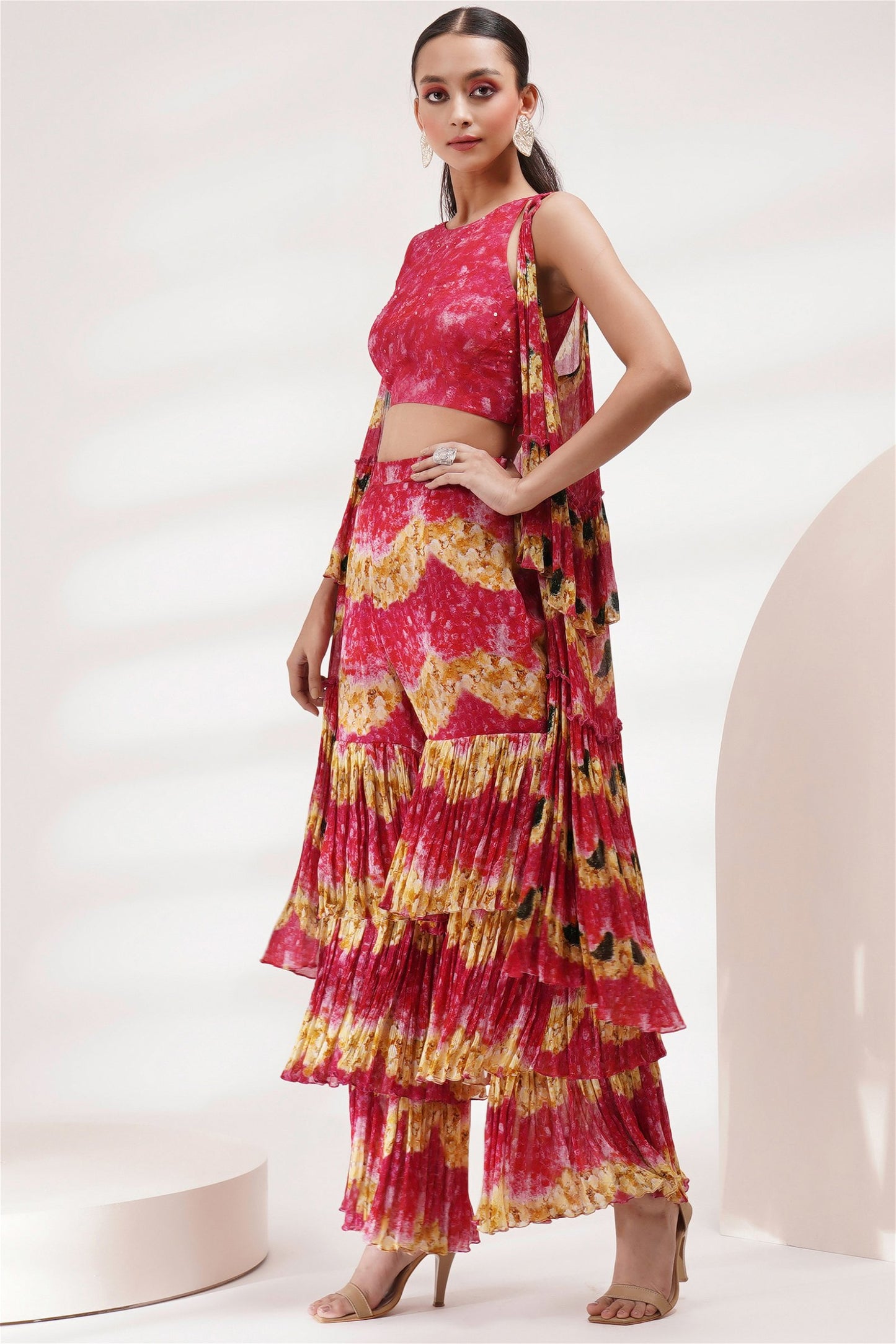 Shrug Style Jacket Top And Shararaset
