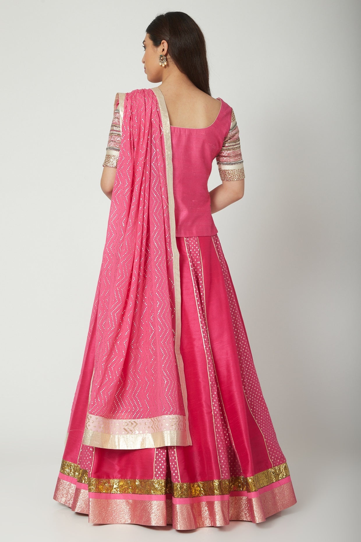Fuchsia Embroidered Lehenga Set