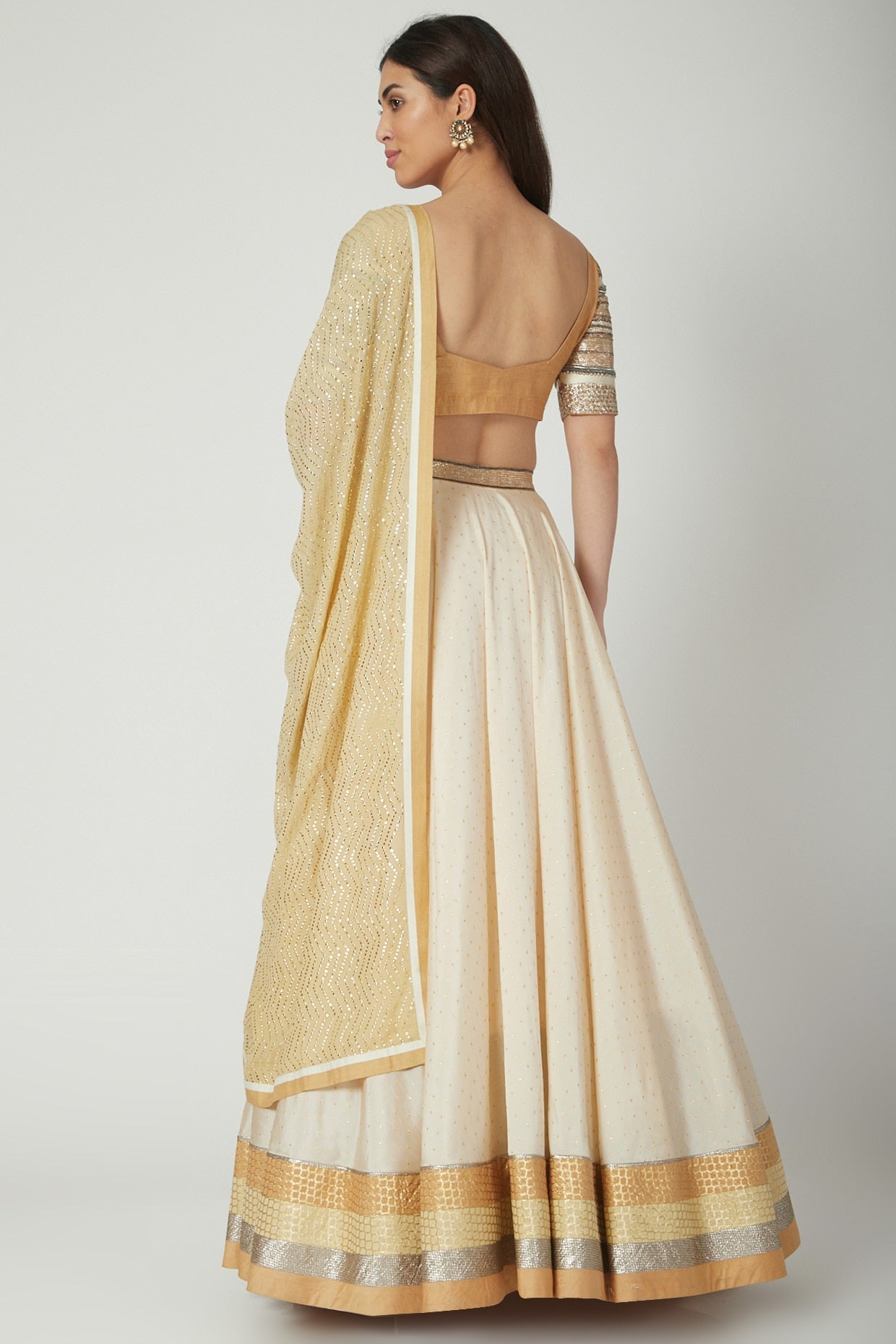Mustard Embroidered Lehenga Set