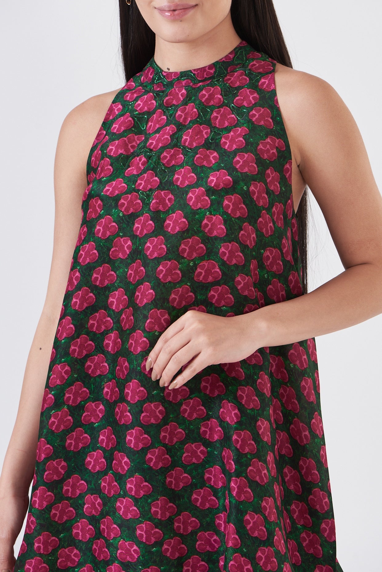 Purple & Pink Chinon Hand Painted Sharara Set