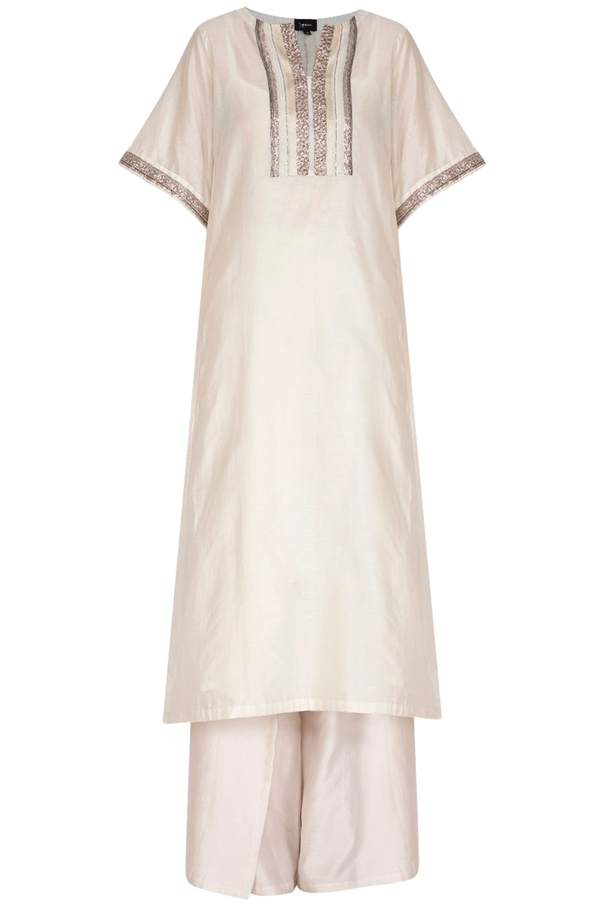 White Embroidered Kurta