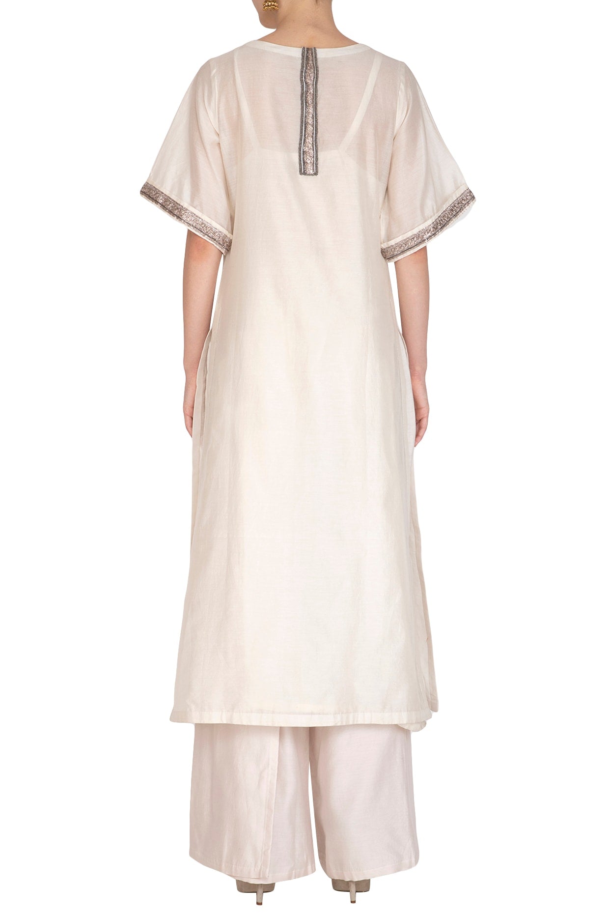 White Embroidered Kurta