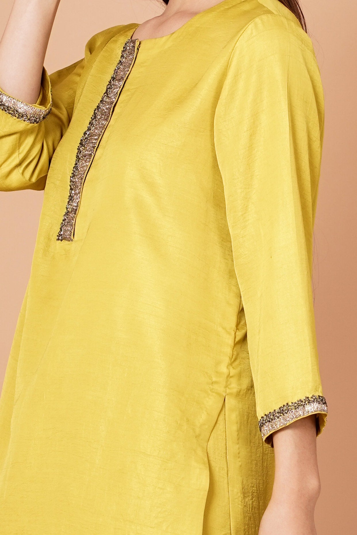 Yellow Embroidered Kurta Set
