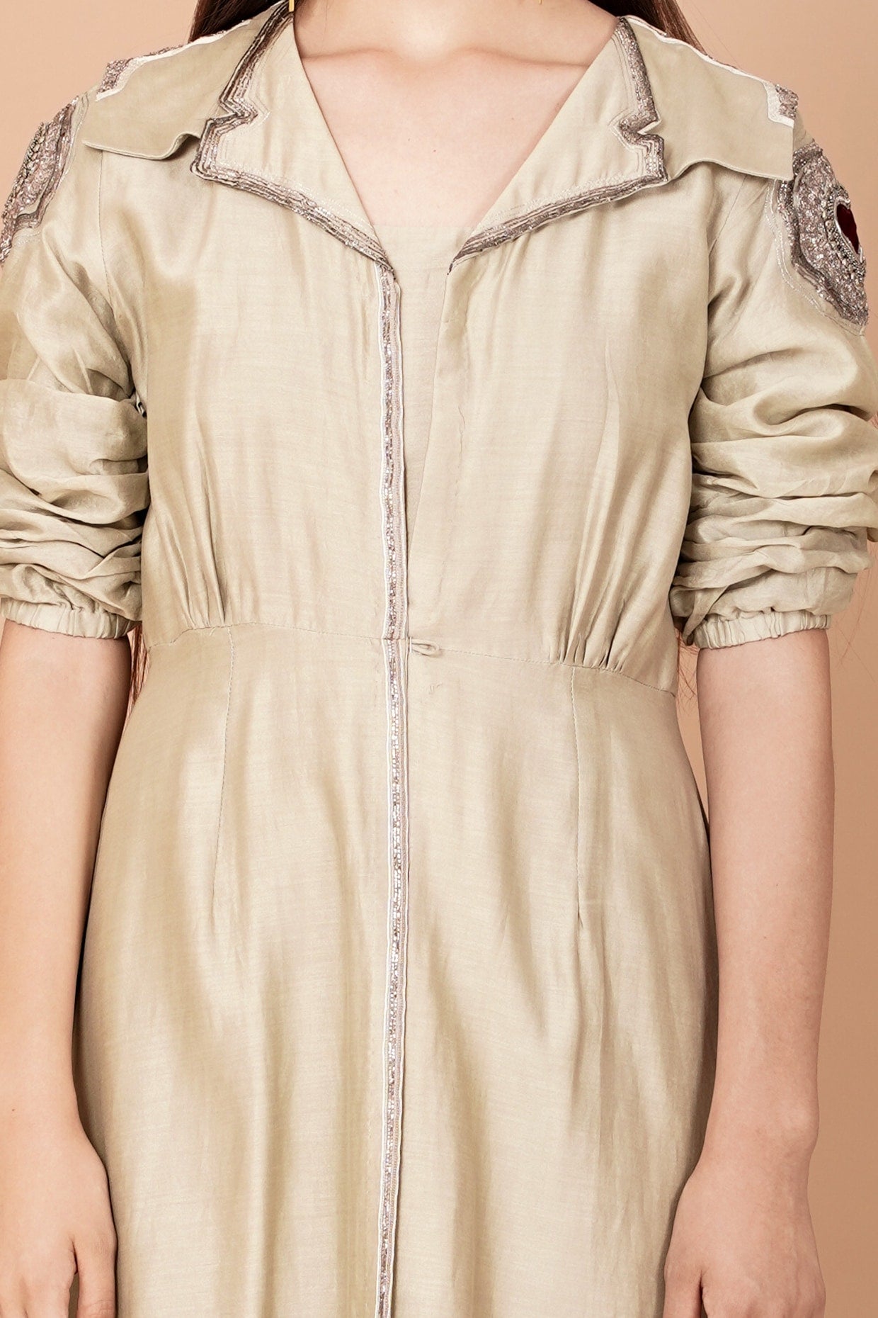 Sage Green Zardosi Embroidered Kurta Set