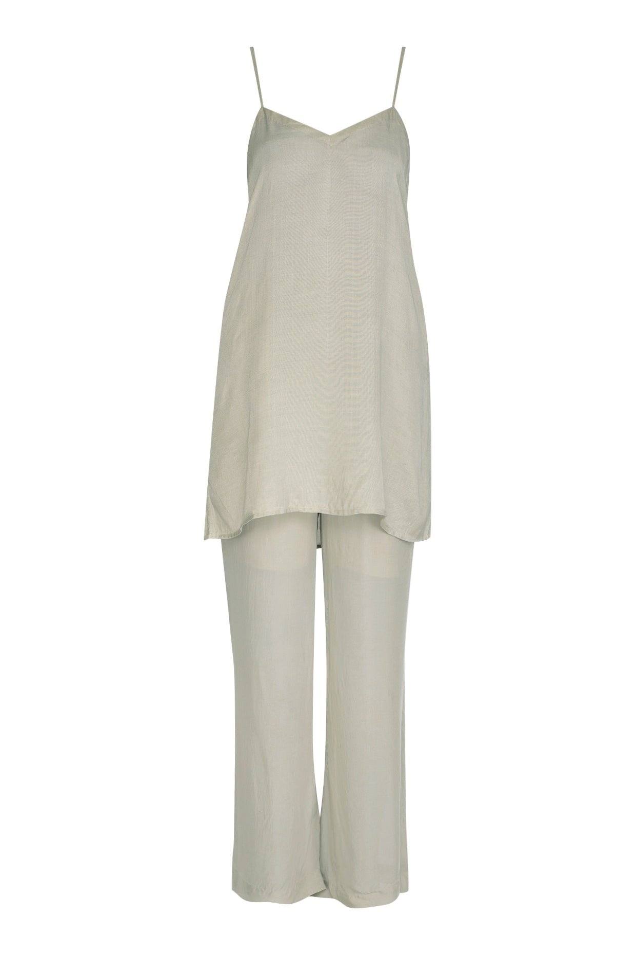 Sage Green Embellished Kurta With Pants