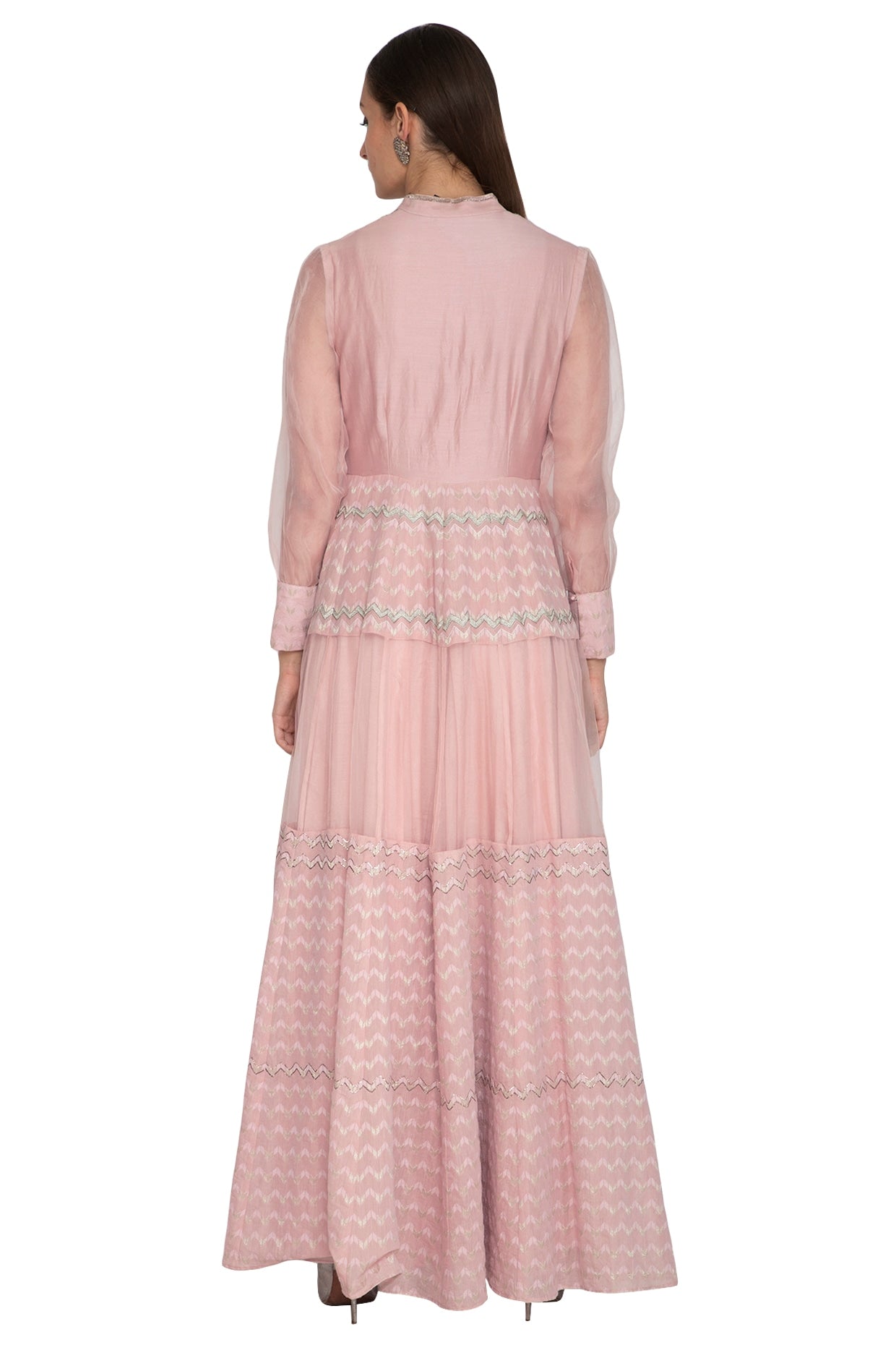 Blush Pink Embroidered Anarkali Set