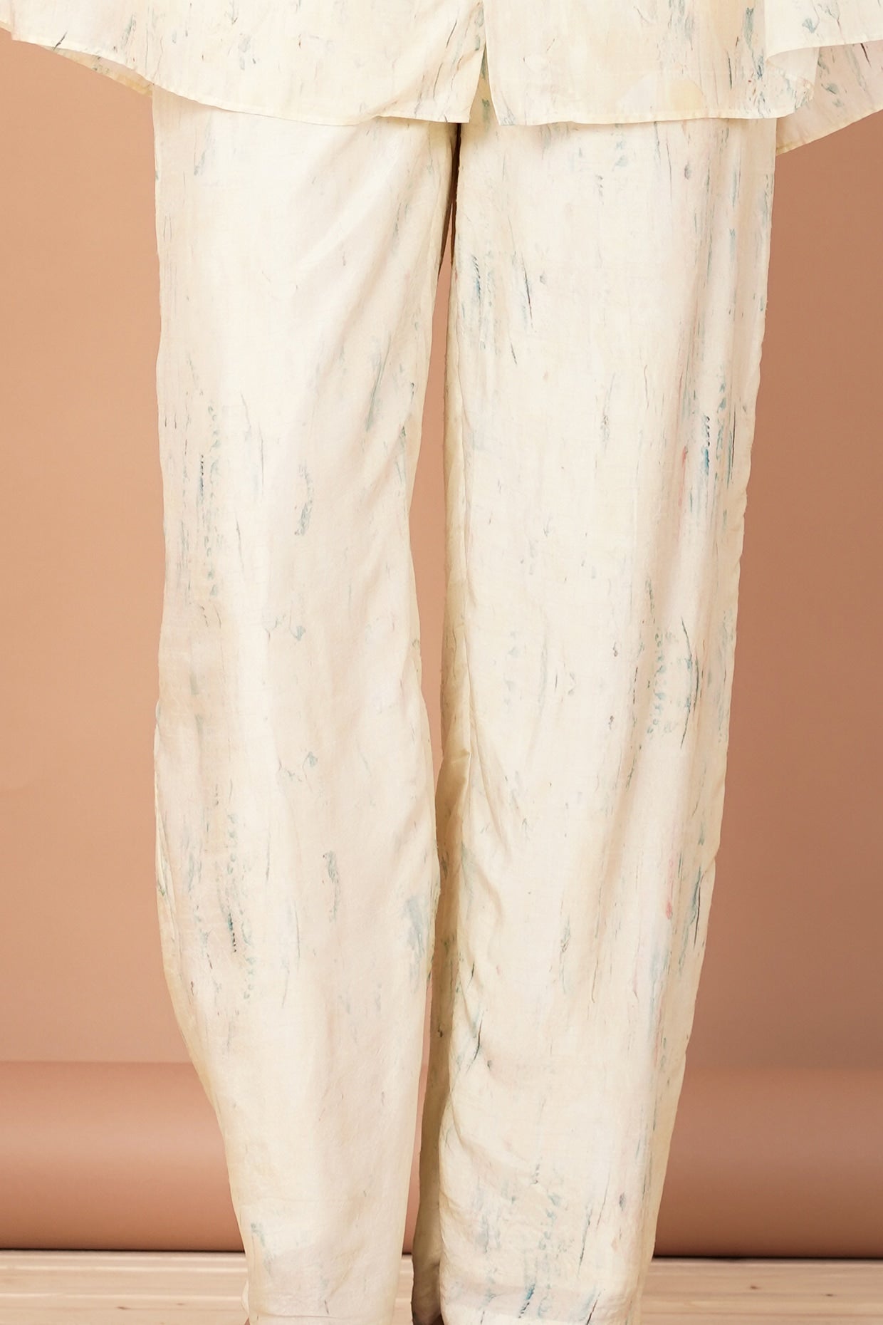 Off White Face Print Print Kaftan Tunic Dress.