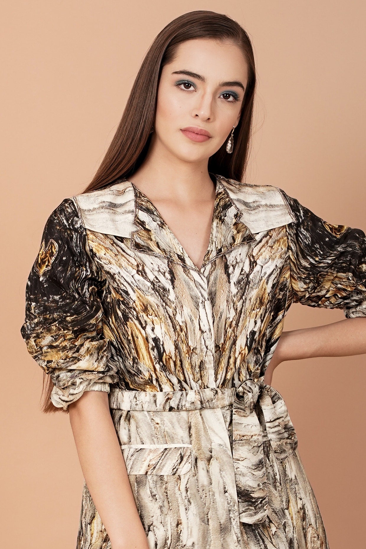 Grey Hand-Painted Jacket Set