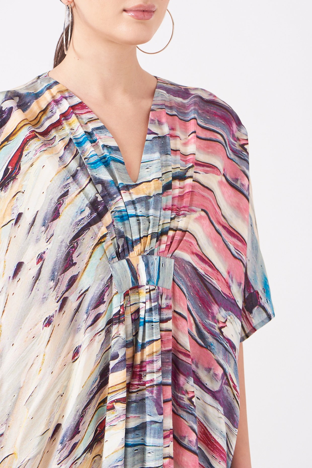 Multicolor Awake Print Long Kaftan