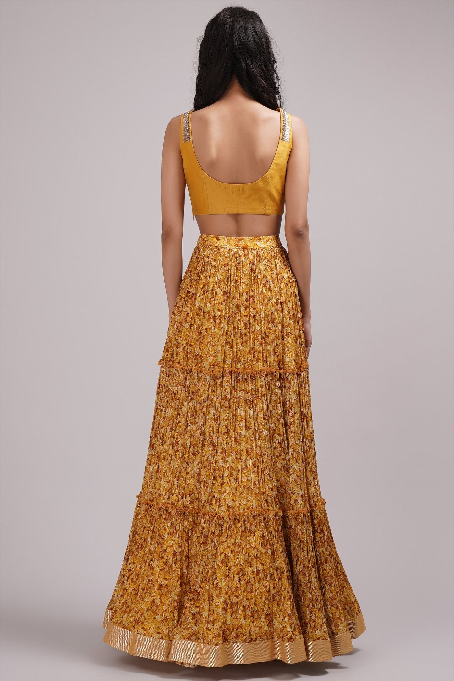 Sweetheart Neck Blouse Lehenga Set