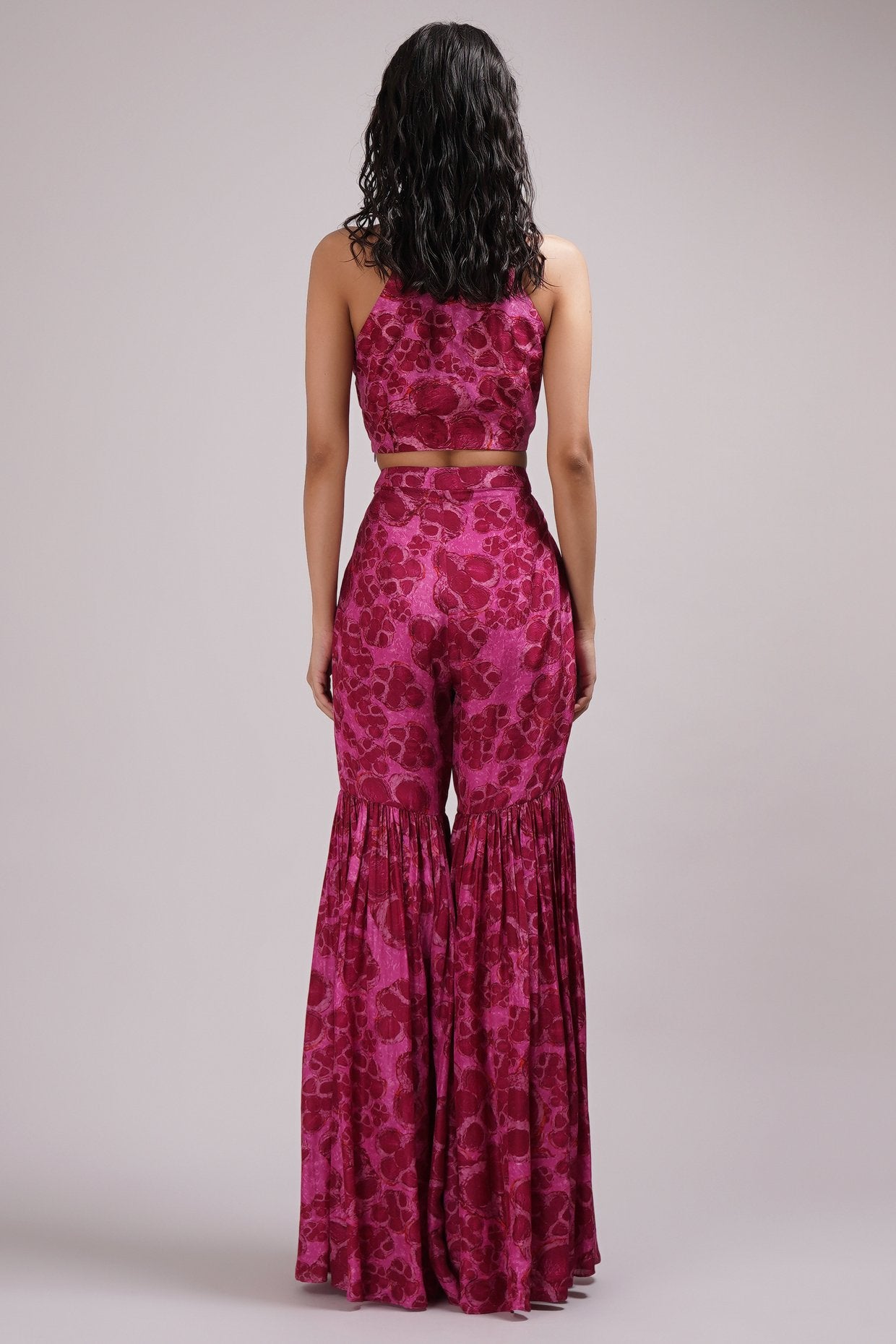 Halter Neck Top And Sharara Set