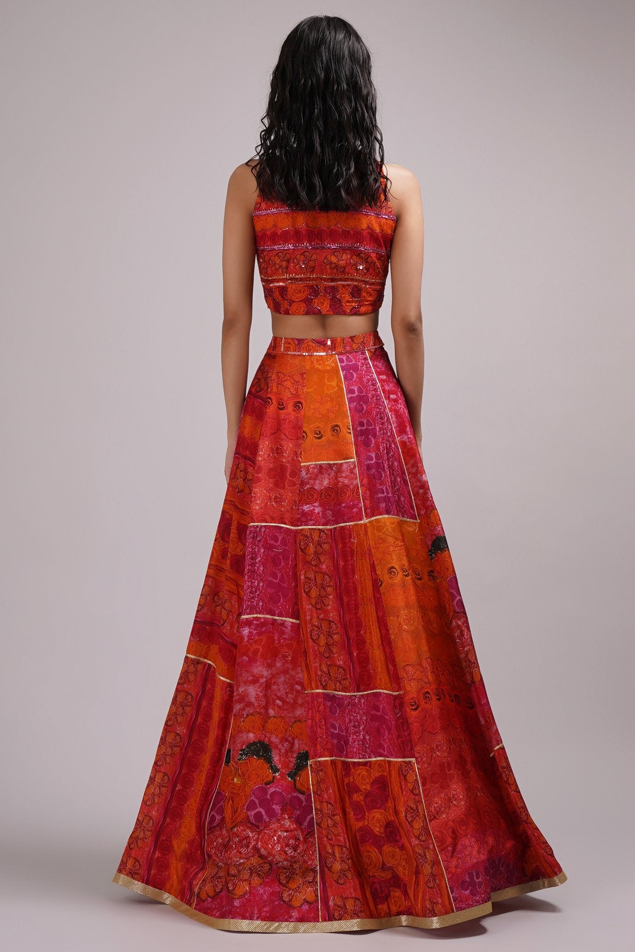 Round Neck Blouse Lehenga Set