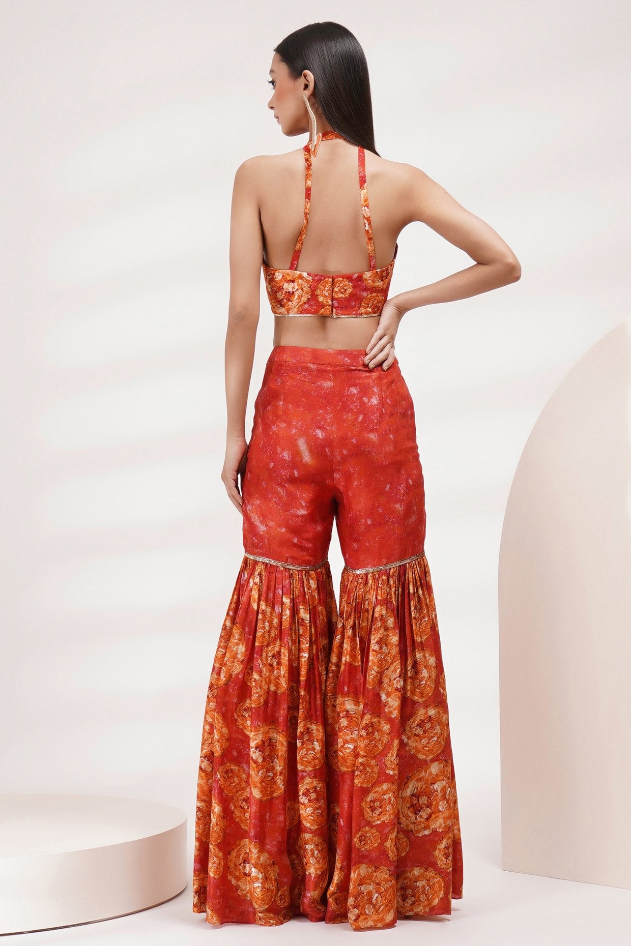 Bustier Blouse Sharara Set