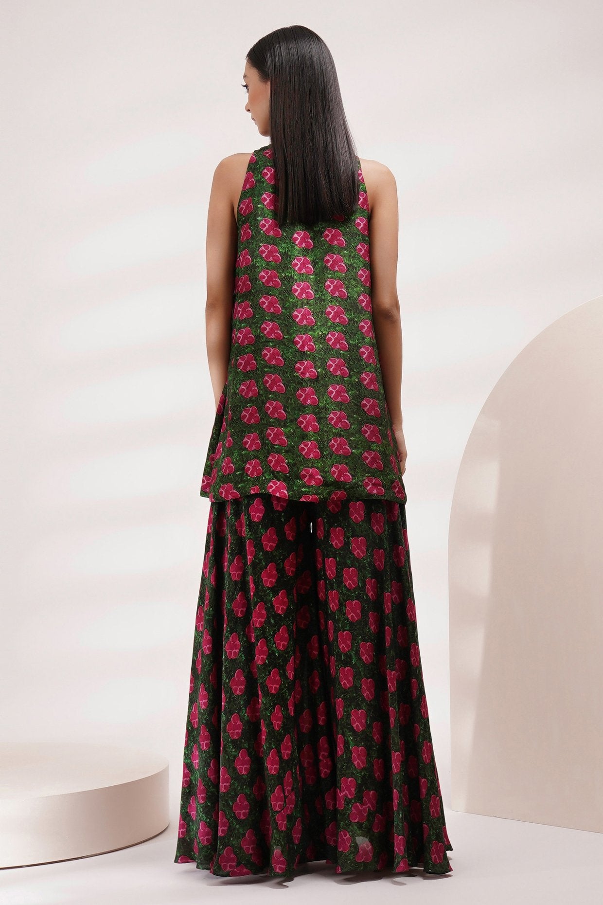 A-Line Short Tunic Wide Pants Coord Set