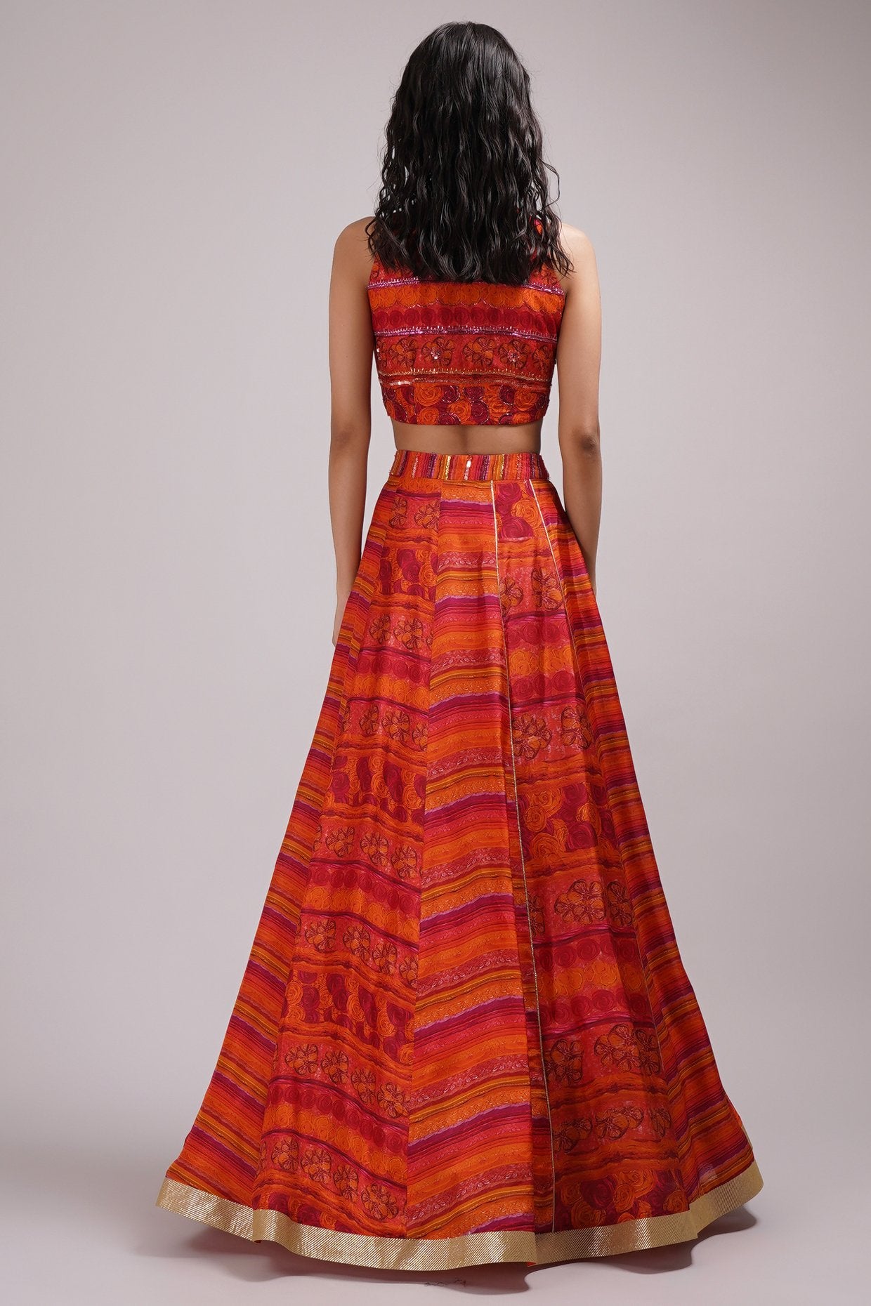 Round Neck Blouse Lehenga Set