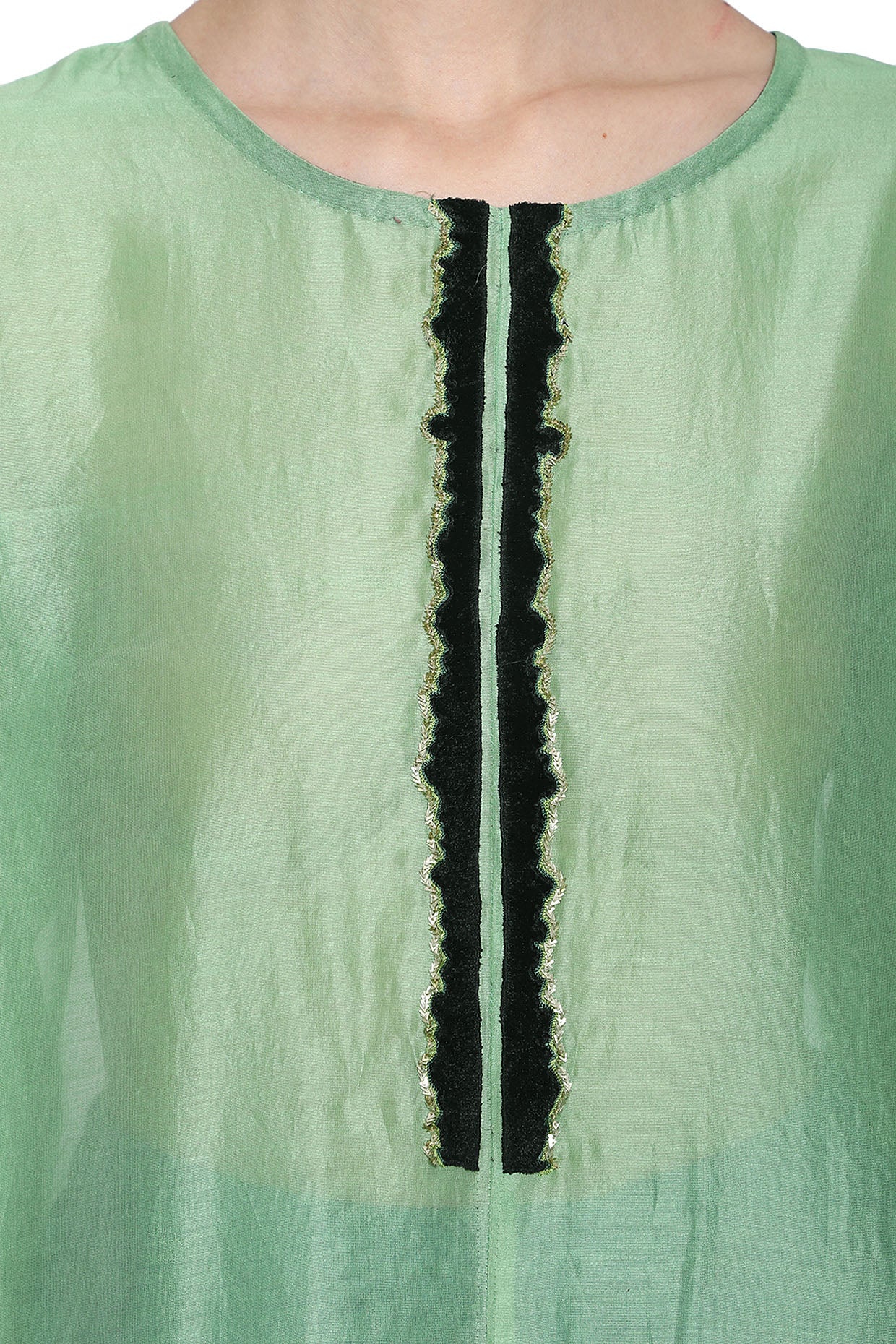 Green Embroidered Kurta Set