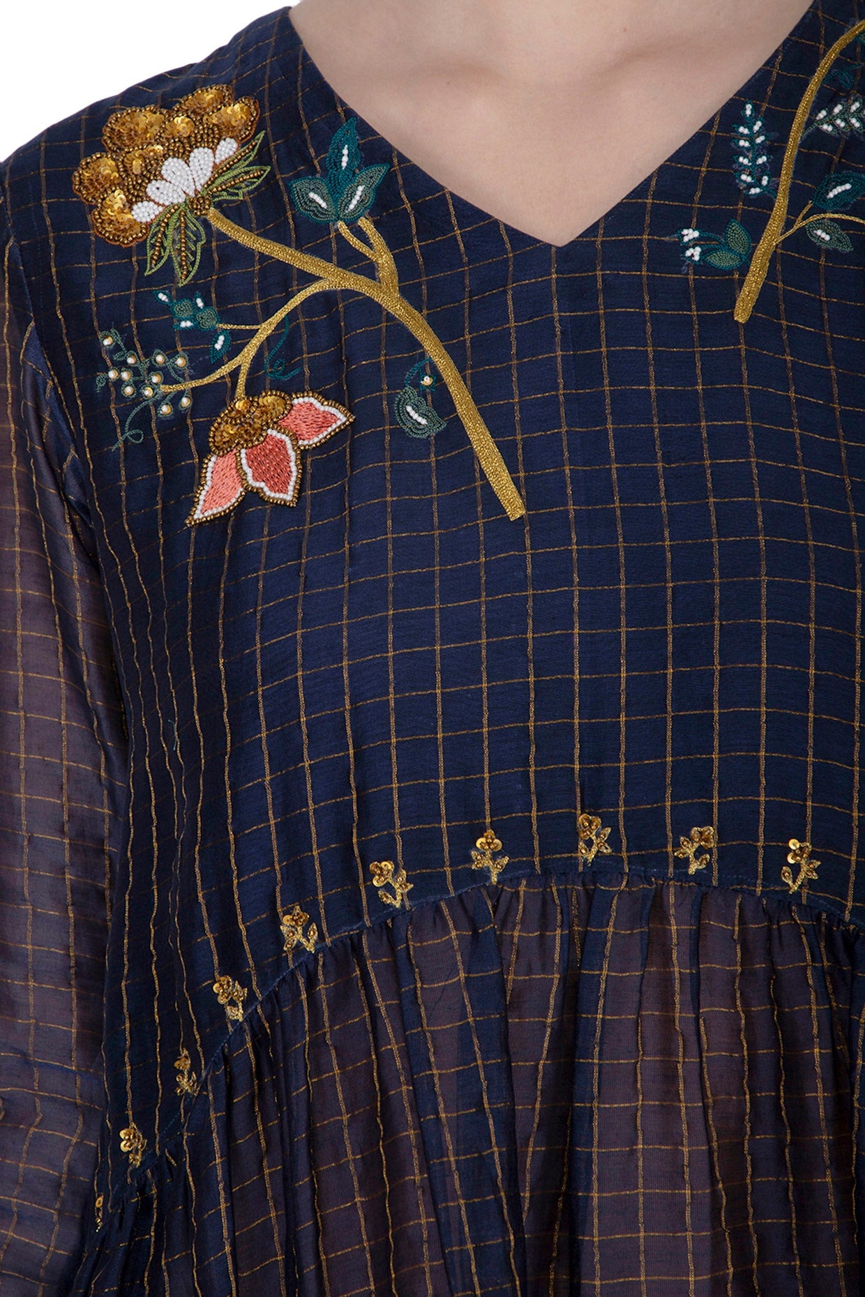 Blue Embroidered Kurta Set