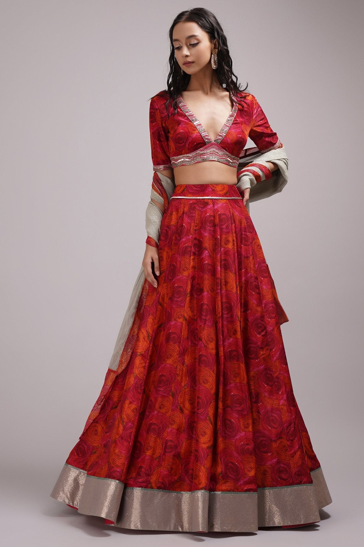 Taya- Beige Silk Brocade Blouse – Priyanka Raajiv
