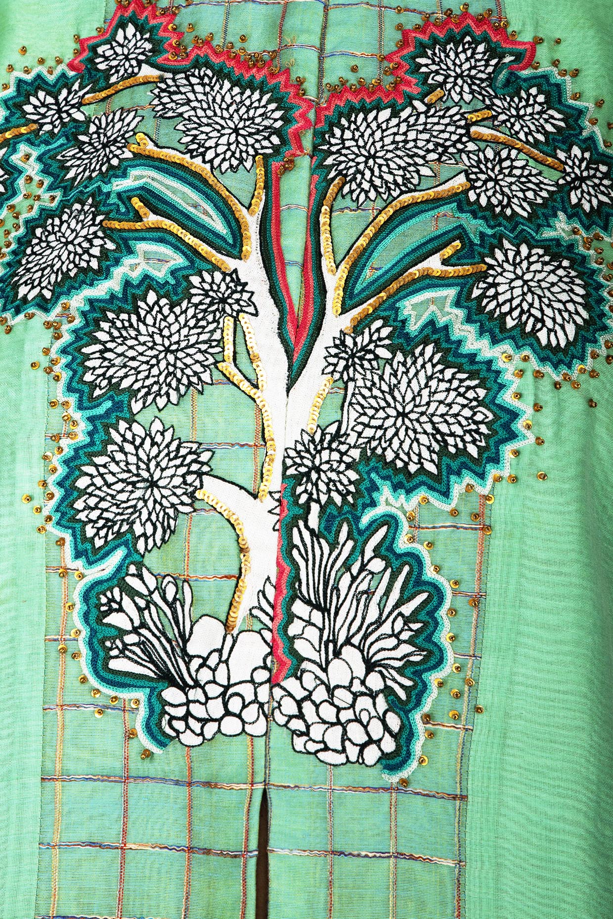 Green Embroidered Kurta Set