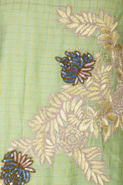 Green Thread Embroidered Kurta Set